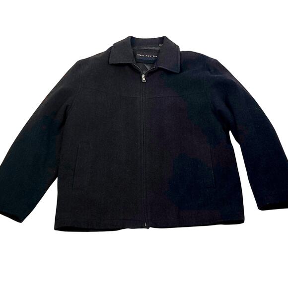 Marc New York Men’s Classic Herringbone Wool Coat L - Picture 1 of 8